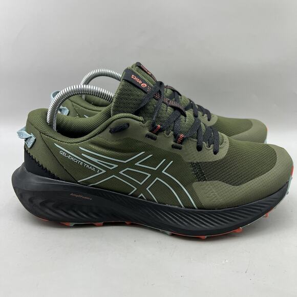 Asics GEL-Excite Trail 2 Running Shoes Men Size 9 Green Black Comfort Sneakers - Picture 1 of 9